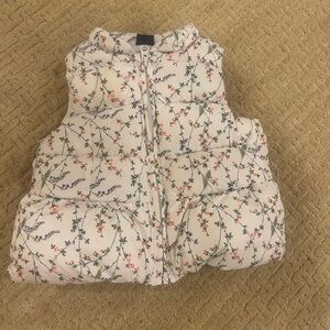 Baby Gap Floral Puffer Vest NWOT